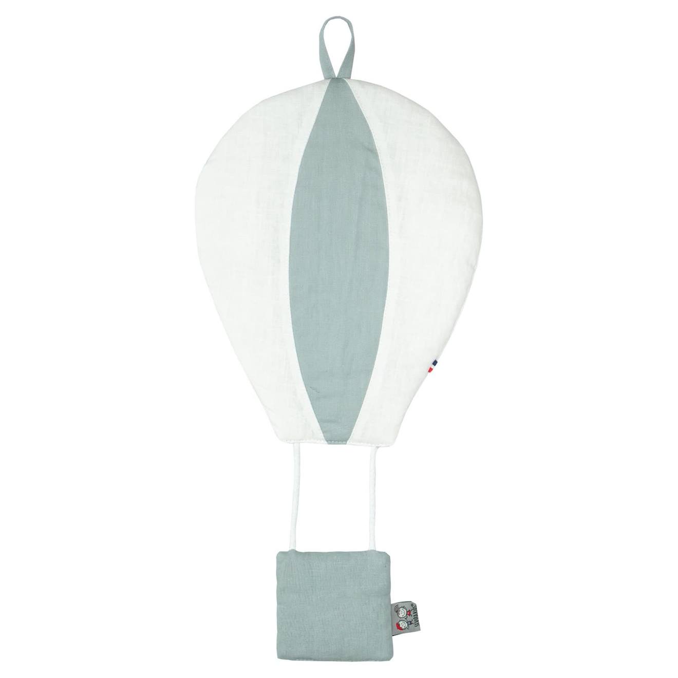 Sevira kids - Montgolfière Murale Décorative En Lin Vert