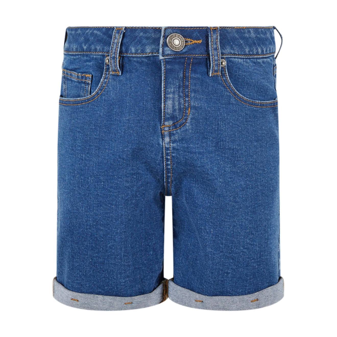 Short Coton Bleu Clair Délavé