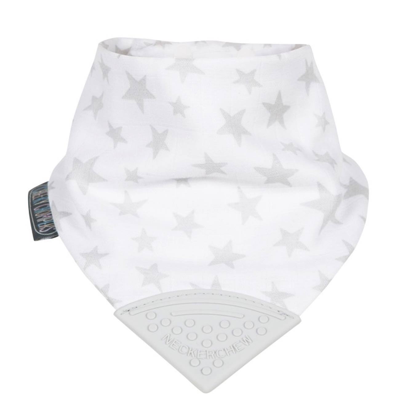 Bavoir Bandana Avec Embout De Dentition Stella Blanc