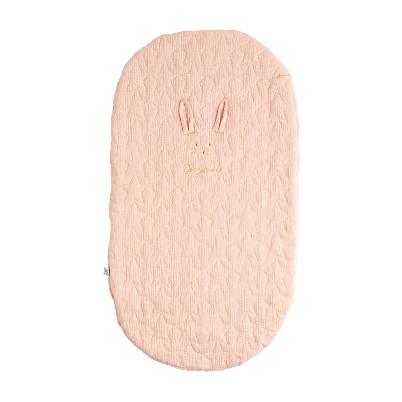 Couvre Lit Ovale Pour Berceau En Coton Rose