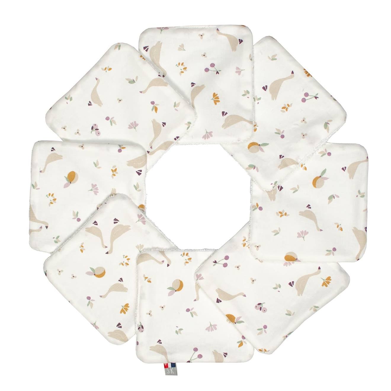 Lingettes Bébé Lavables 8 Pièces Beige, Sidonia