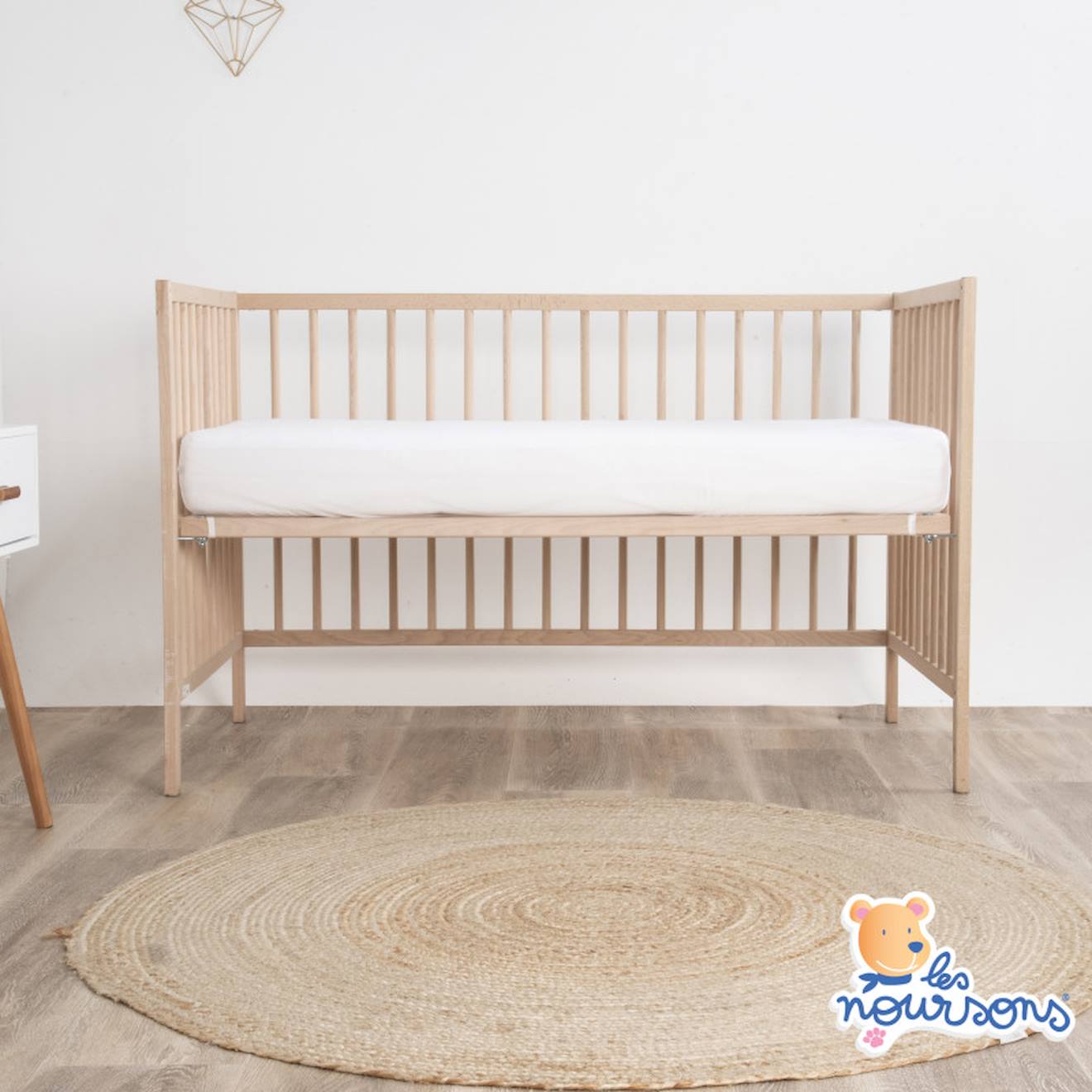 Protège Matelas Bébé Anti Acariens - Alèse Imperméable Blanc (Les Noursons) - Image 1