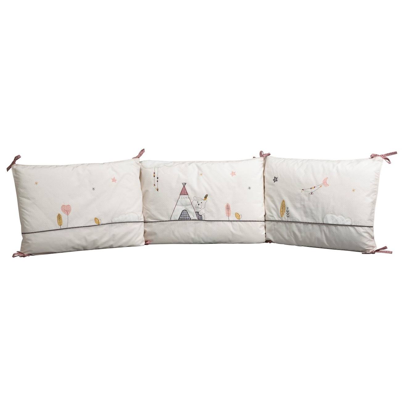 Tour De Lit Bébé Déhoussable En Coton Beige