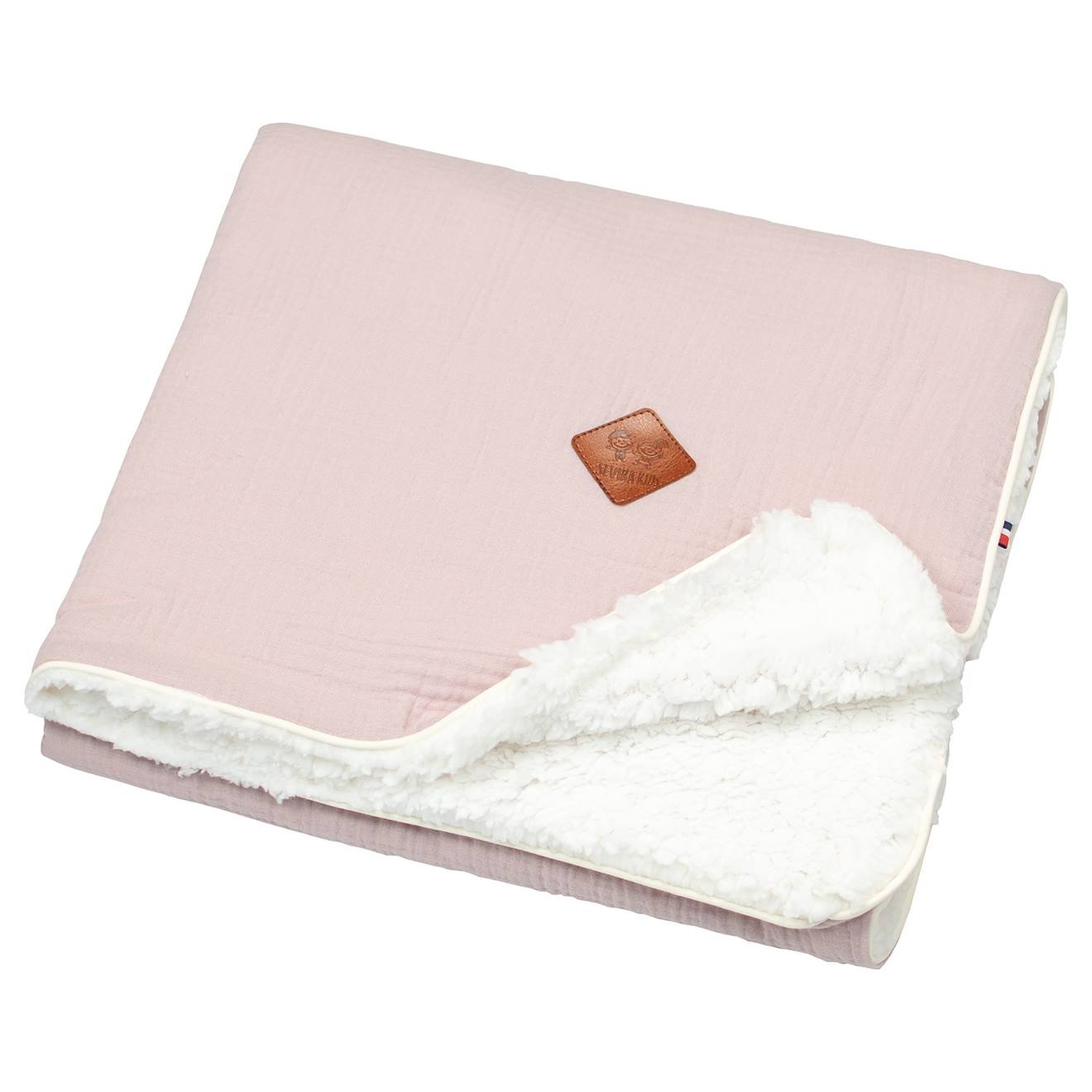 Couverture En Gaze De Coton Et Sherpa Jeanne Rose