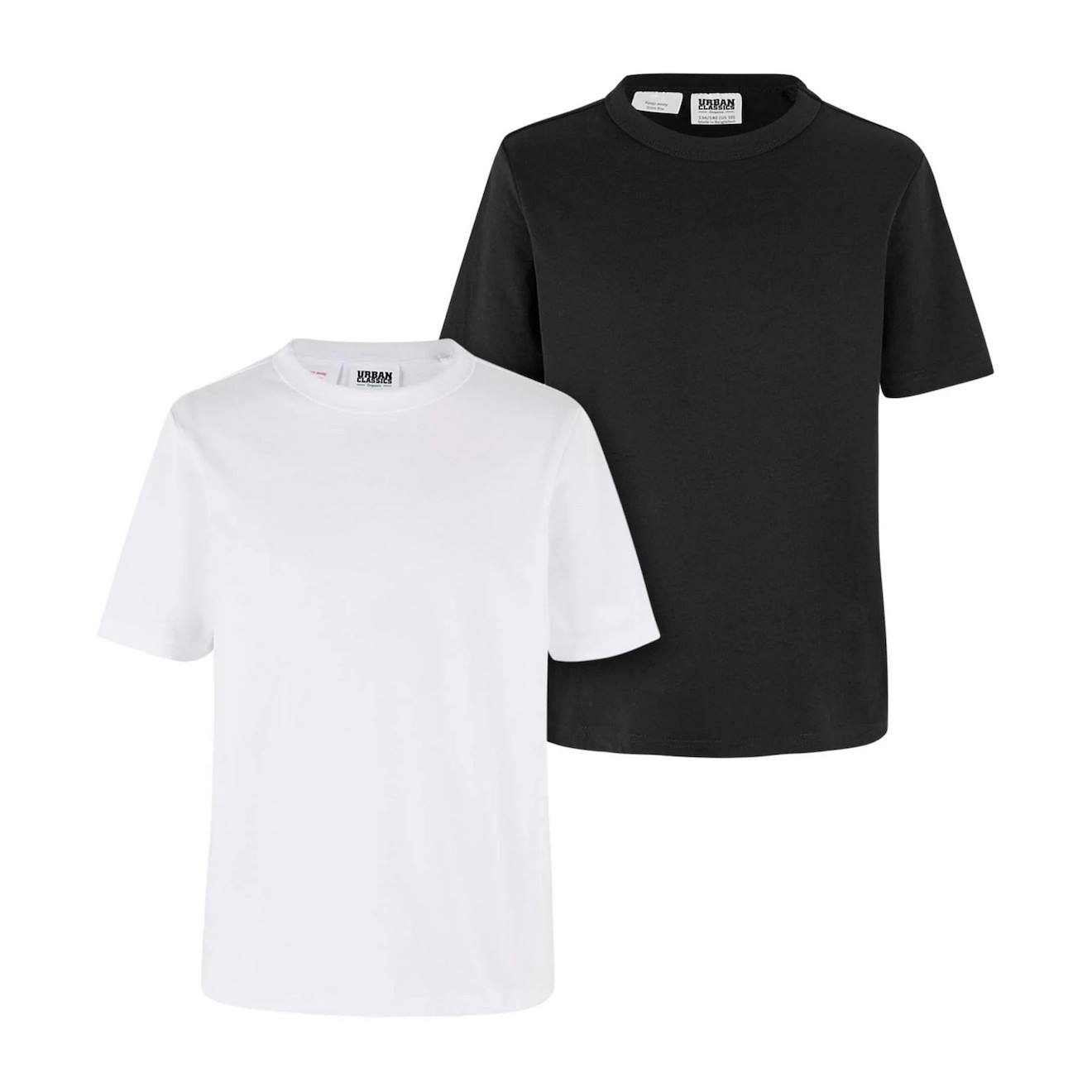 T-shirts Coton Bio Basic Blanc / Noir
