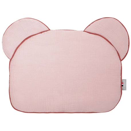 Oreiller bébé plat ourson en gaze de coton jeanne Beige+Blanc+Camel+Écru+Gris clair+Terracotta+Vert de gris+Vieux rose 42 - vertbaudet enfant 