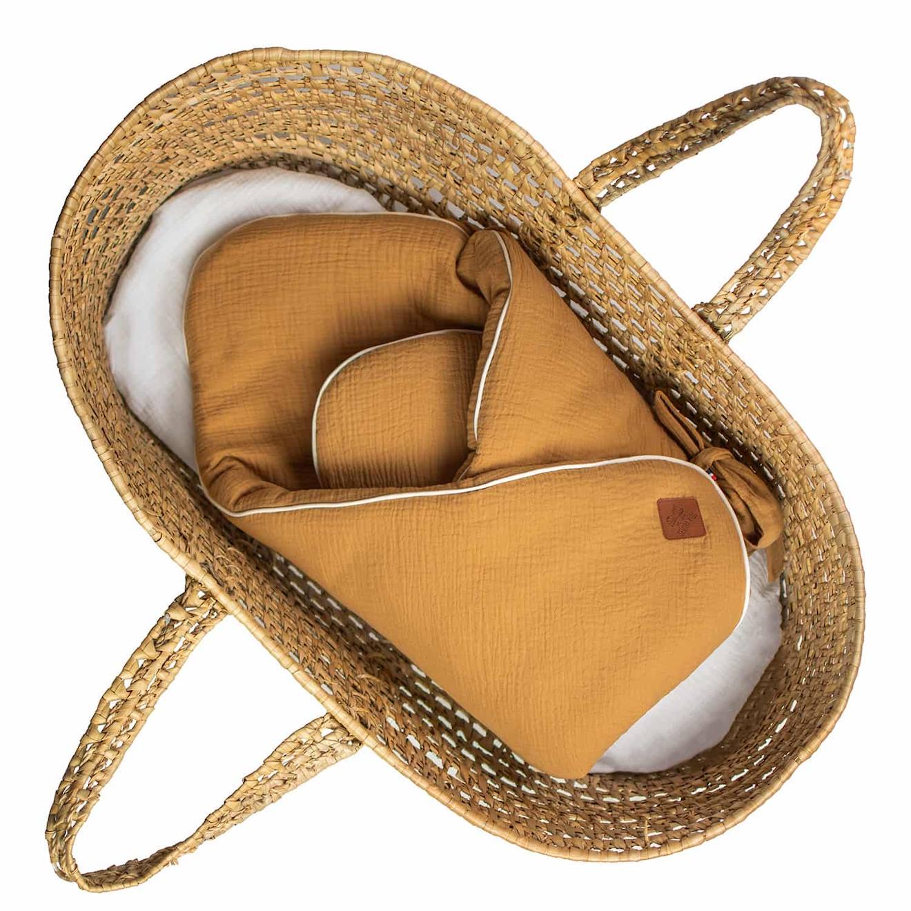 Sevira kids - Couverture D'emmaillotage En Gaze De Coton Jeanne Camel