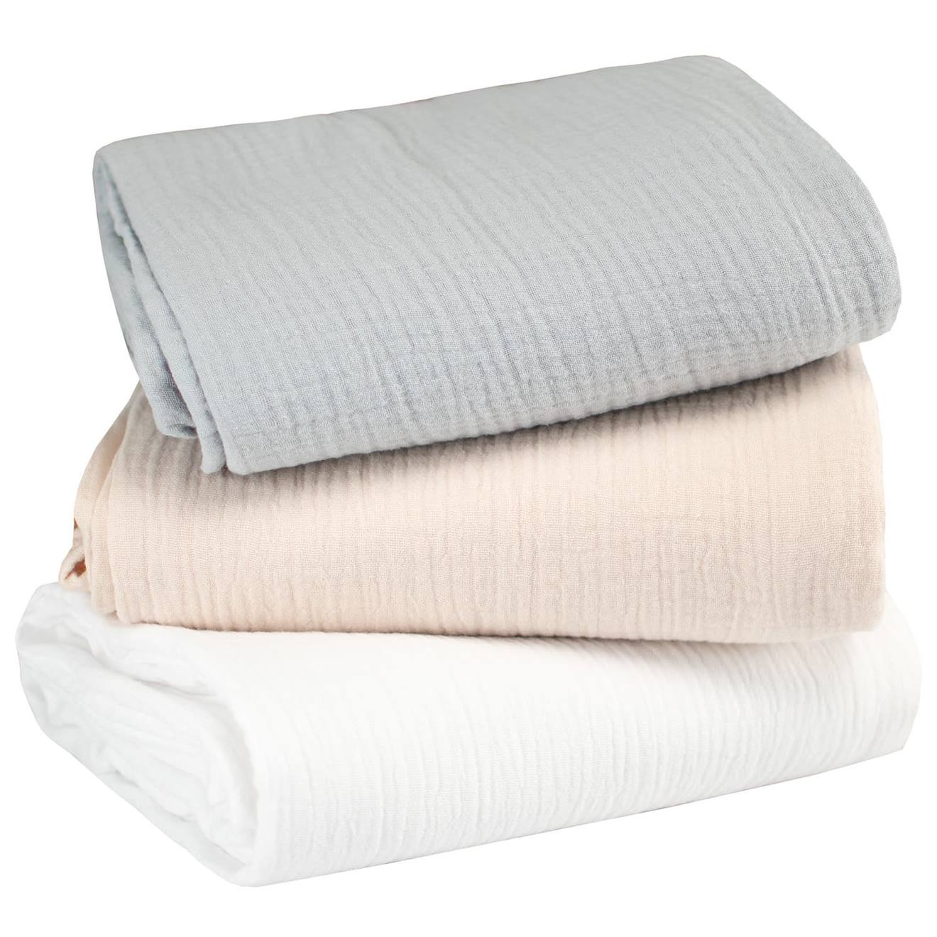 Lot De 3 Maxi Langes En Gaze De Coton Multicolore