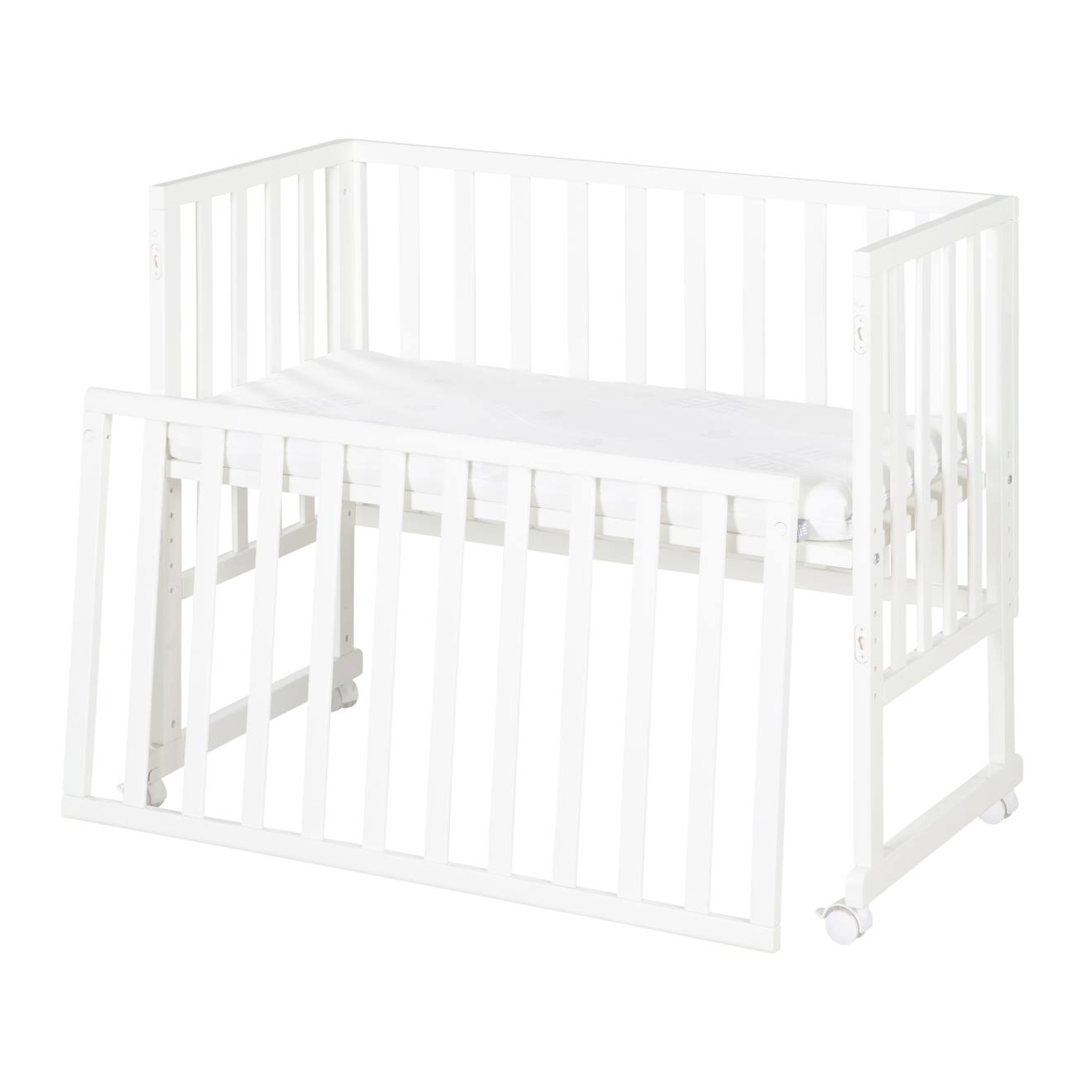 Berceau Cododo 3en1 Avec Matelas Et Barrière Safe Asleep Blanc