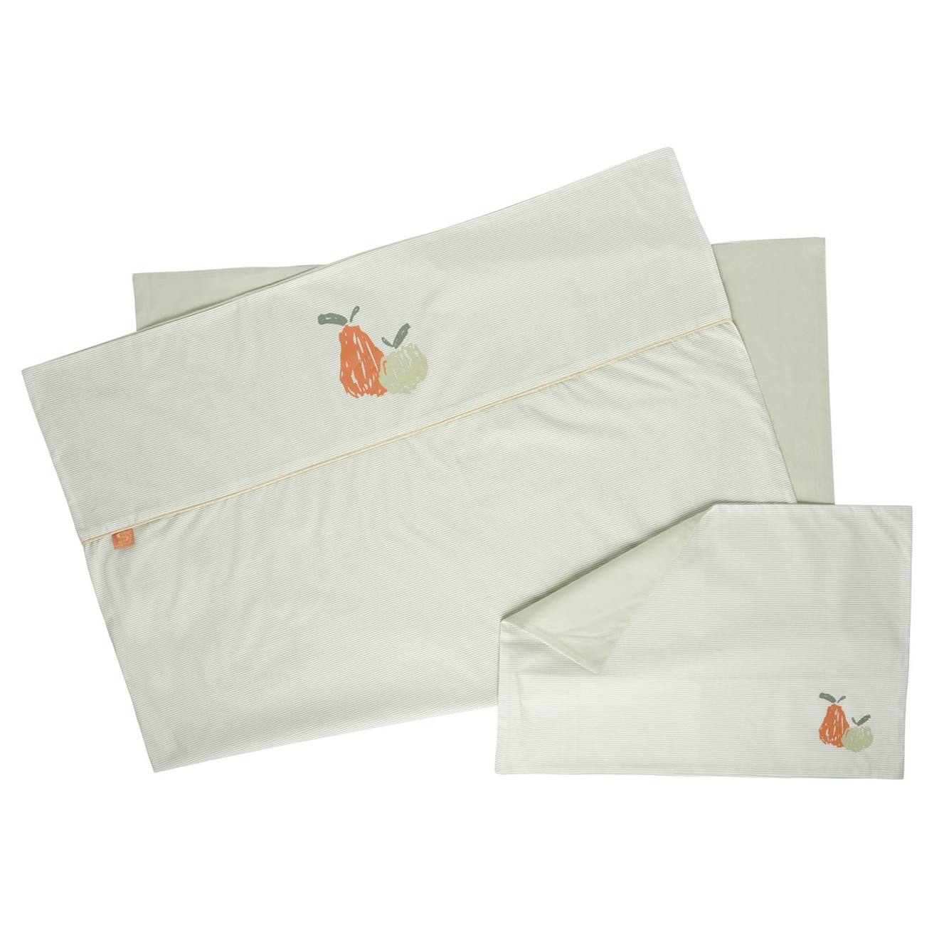 Housse De Couette Et Taie D'oreiller Coton Vert Tilleul
