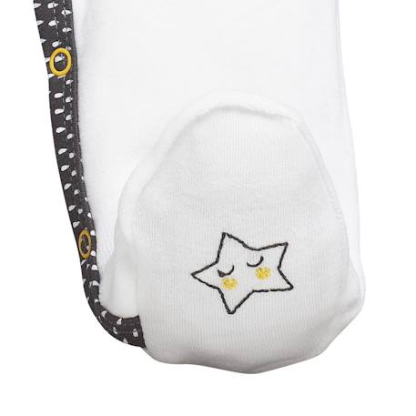 Pyjama bébé en velours - babyfan Blanc/gris+Blanc/jaune 3 - vertbaudet enfant 
