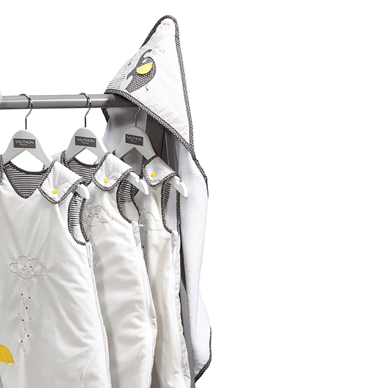 Sortie De Bain Et Son Gant En Coton - Babyfan Blanc (Sauthon) - Image 2
