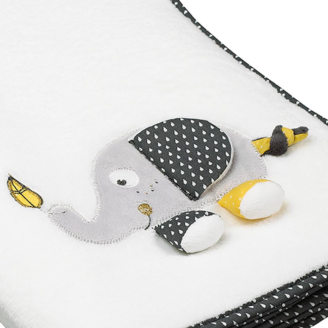Couverture Bébé En Velours - Babyfan Blanc (Sauthon) - Image 1