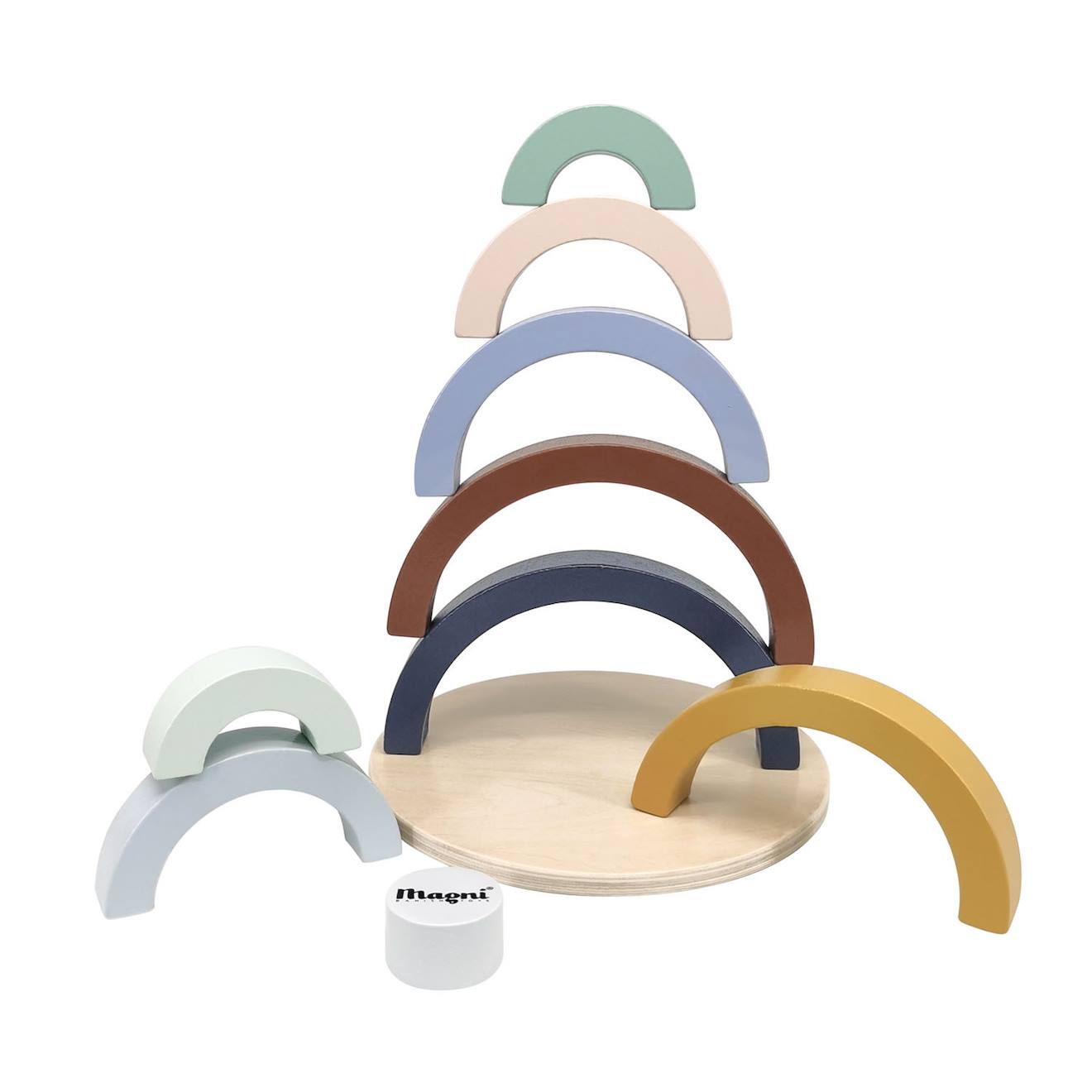 Jouet En Bois - Puzzle Arc En Ciel Multicolore (Magni) - Image 2