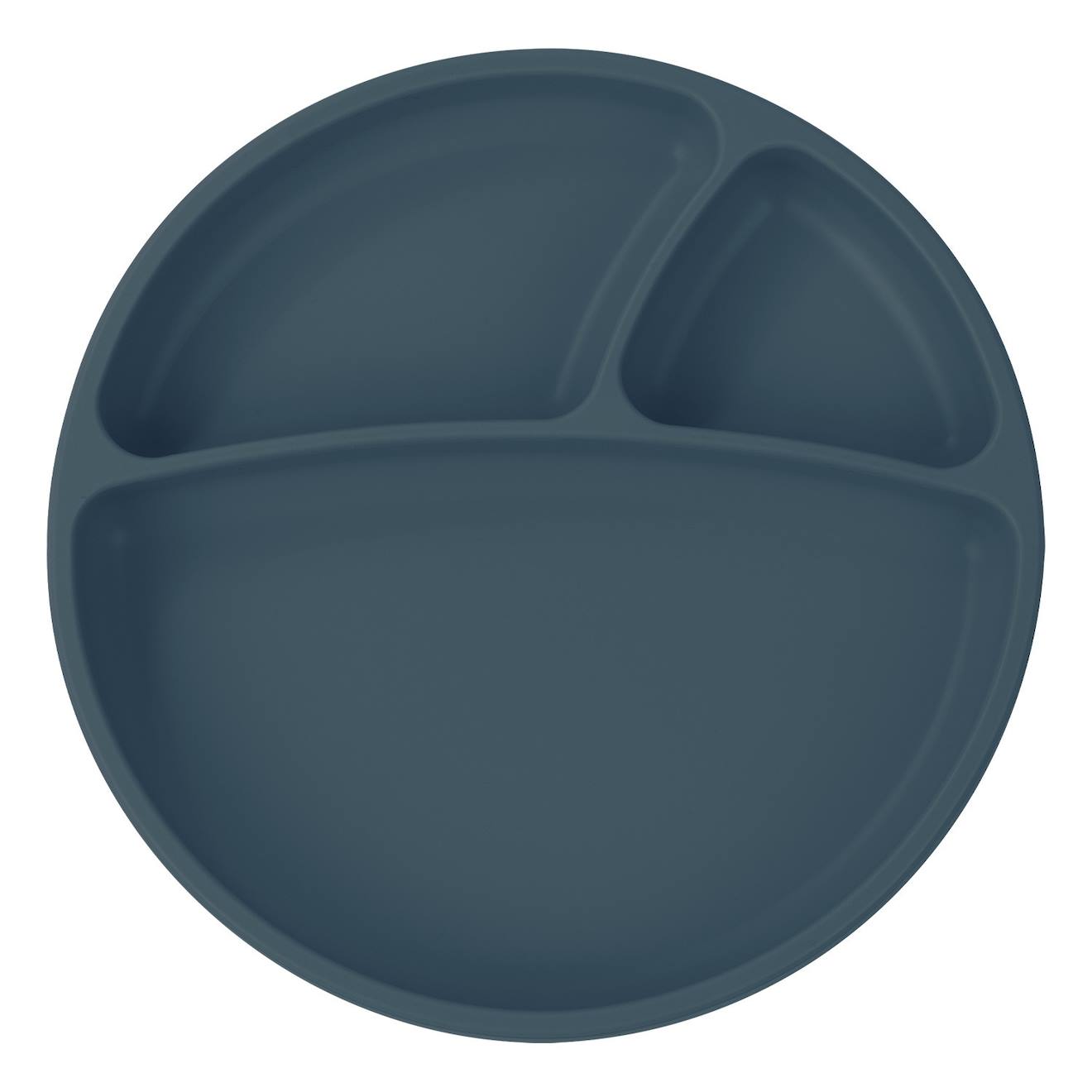 Assiette Bébé À Ventouse En Silicone Bleu Marine
