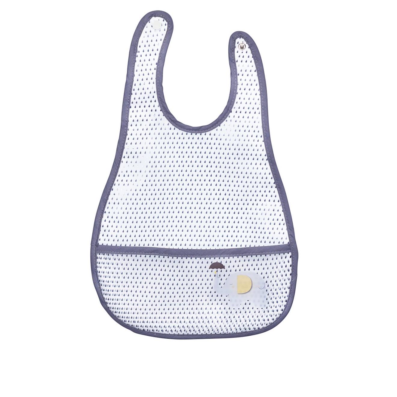 Bavoir Avec Récupérateur - Babyfan Gris