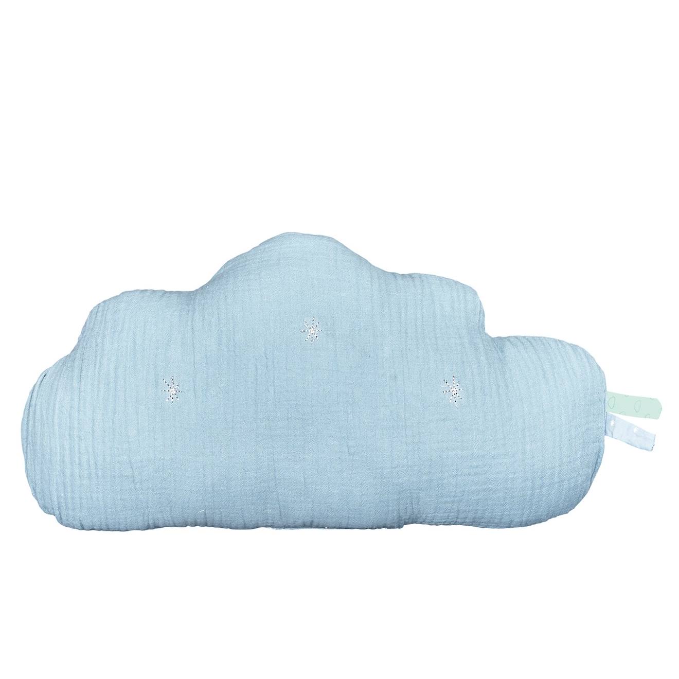 Coussin Nuage En Coton Bleu