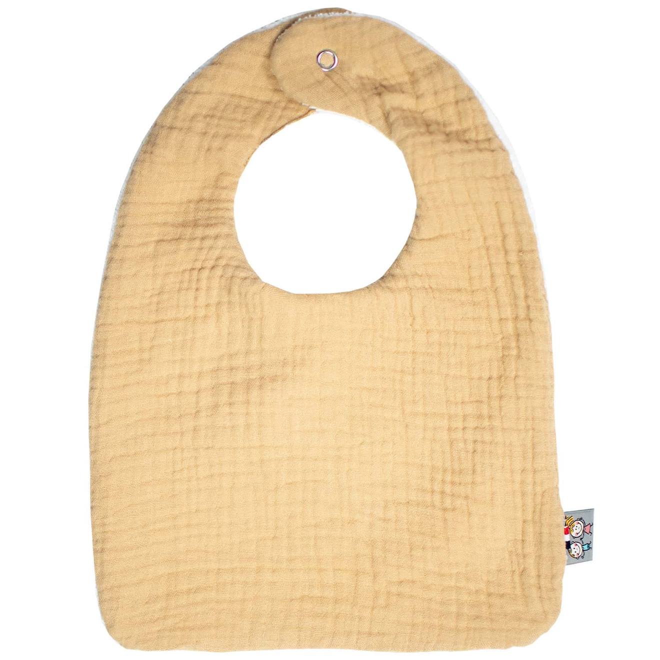 Bavoir En Gaze De Coton Jeanne Biscuit