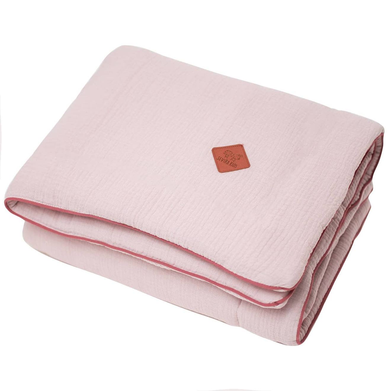 Couverture En Gaze De Coton Jeanne Vieux Rose