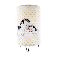 -Luminaire en coton - pluche et pompon