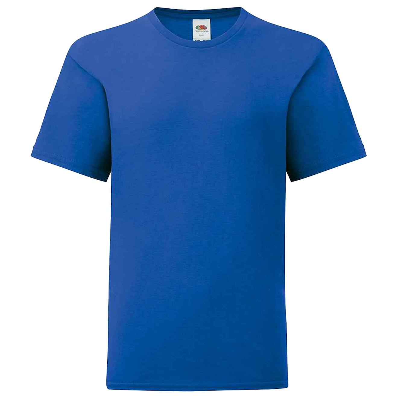 T-shirt Coton Peigné Et Filé À L'anneau Iconic Bleu Roi
