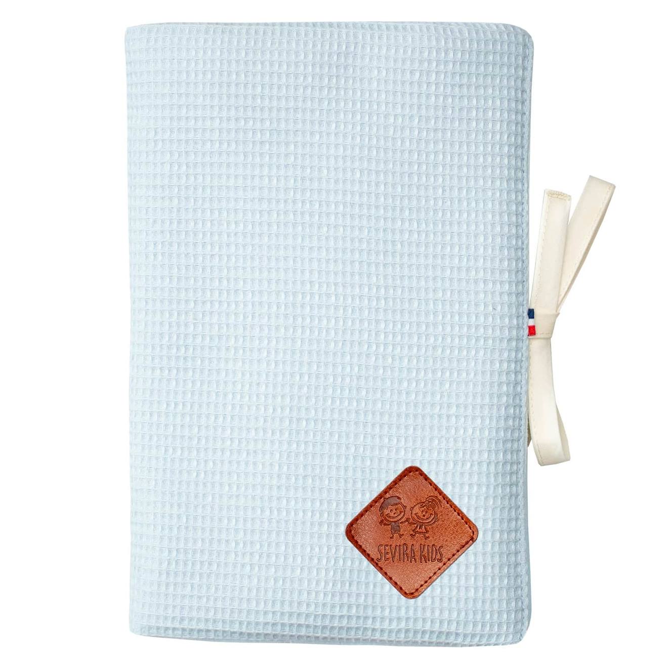 Protège Carnet De Santé En Nid D'abeille Bleu