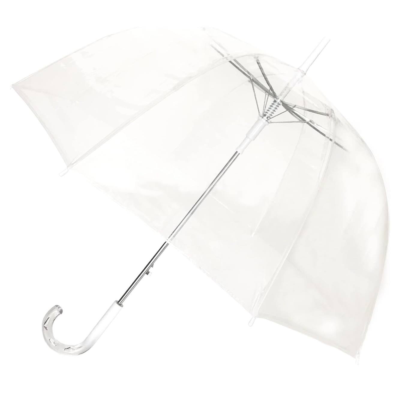 Parapluie Transparent Long Et Automatique Blanc