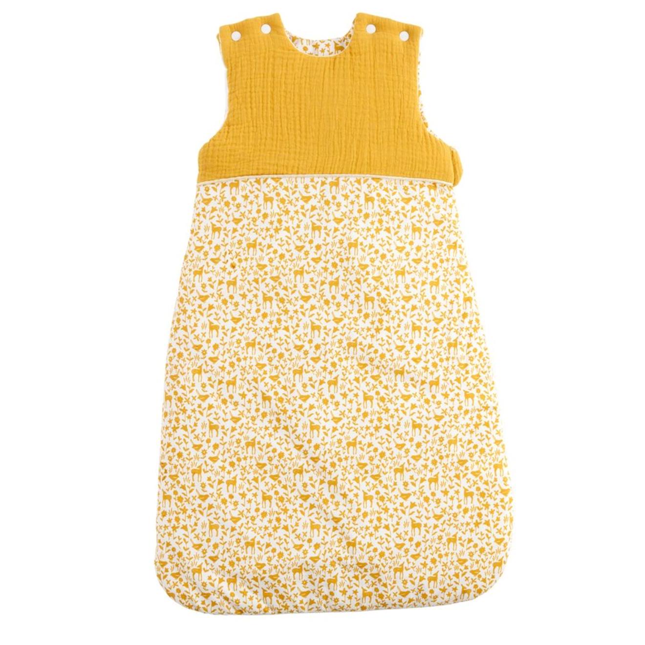 Gigoteuse Ouatinée Bébé En Coton - Promenons Nous Blanc/jaune