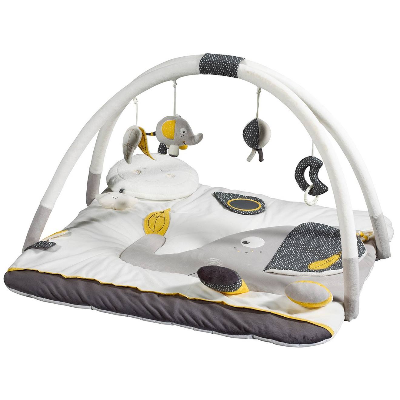 Tapis D'éveil Avec Arches En Velours - Babyfan Blanc