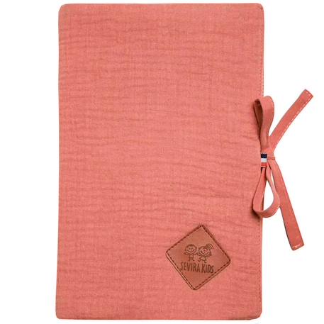 Protège carnet de santé en gaze de coton jeanne Beige+Blanc+Blanc à pois or+Bleu+Camel+Écru+Gris clair+Terracotta+Vert de gris+Vieux rose 32 - vertbaudet enfant 