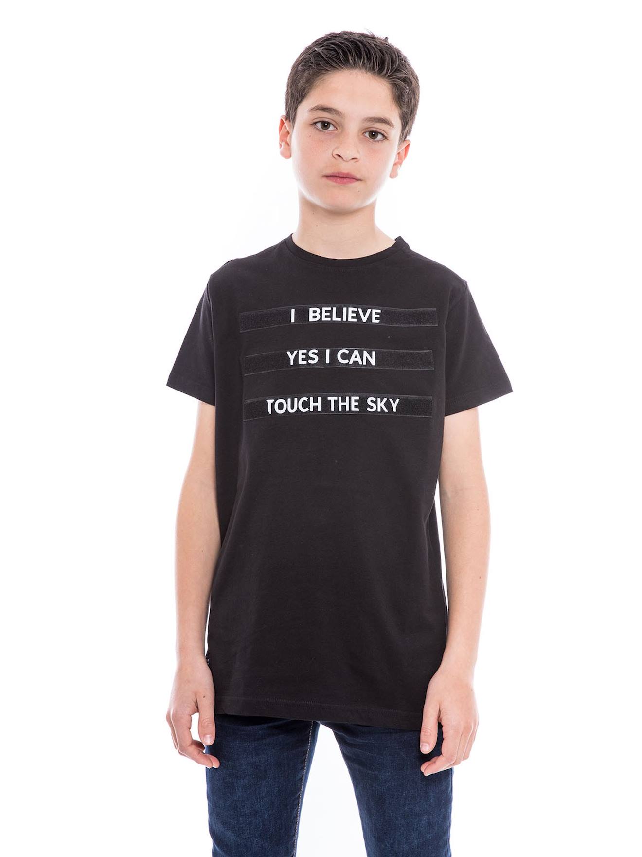 T-shirt Col Rond Nalisto Garçon Noir