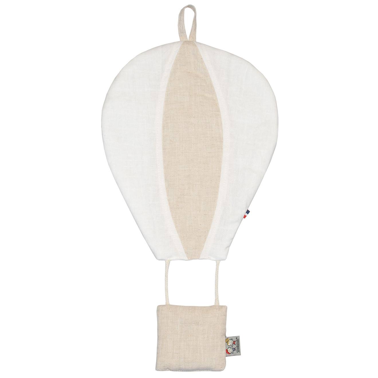 Montgolfière Murale Décorative En Lin Beige