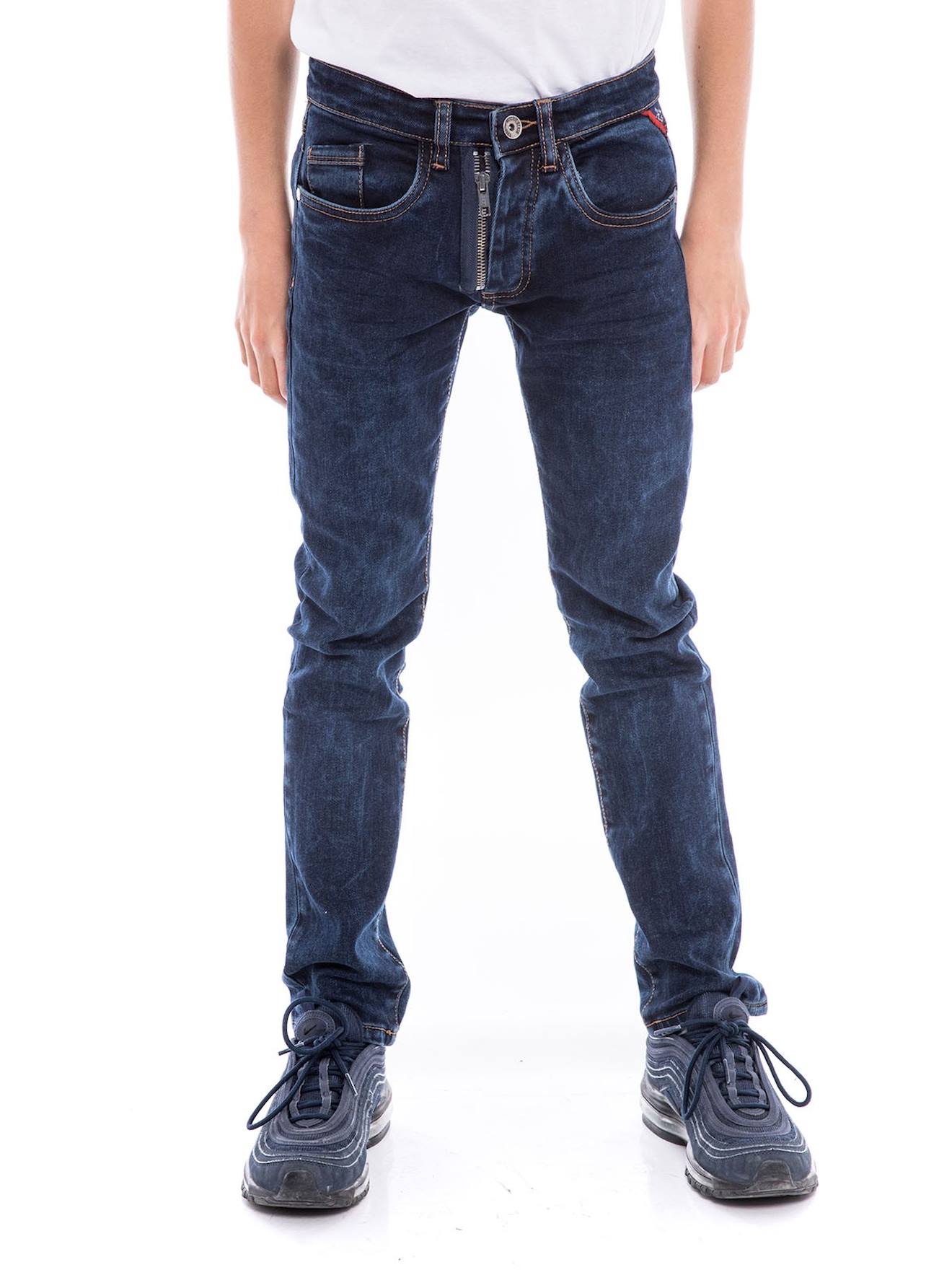 Jean Coupe Slim Sowany Garçon Bleu