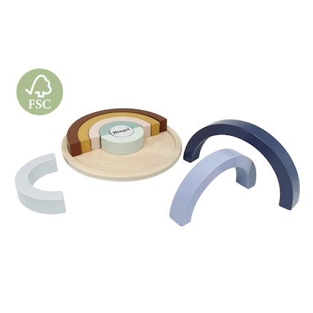 Magni - Jouet En Bois - Puzzle Arc En Ciel Multicolore
