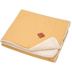 Linge de maison et décoration-Linge de lit bébé-Couverture en gaze de coton et sherpa jeanne