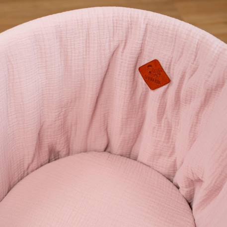 Habillage de couffin en gaze de coton jeanne Beige+Blanc+Bleu+Camel+Écru+Gris clair+Rose+Terracotta+Vert de gris 33 - vertbaudet enfant 