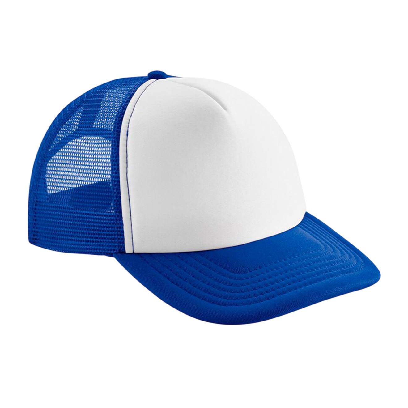 Casquette Trucker Polyester Bleu Roi Vif / Blanc