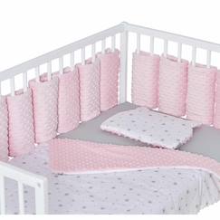 Linge de maison et décoration-Tour de lit modulable 10 pièces extra doux minky