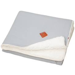 Linge de maison et décoration-Linge de lit bébé-Couverture en gaze de coton et sherpa jeanne