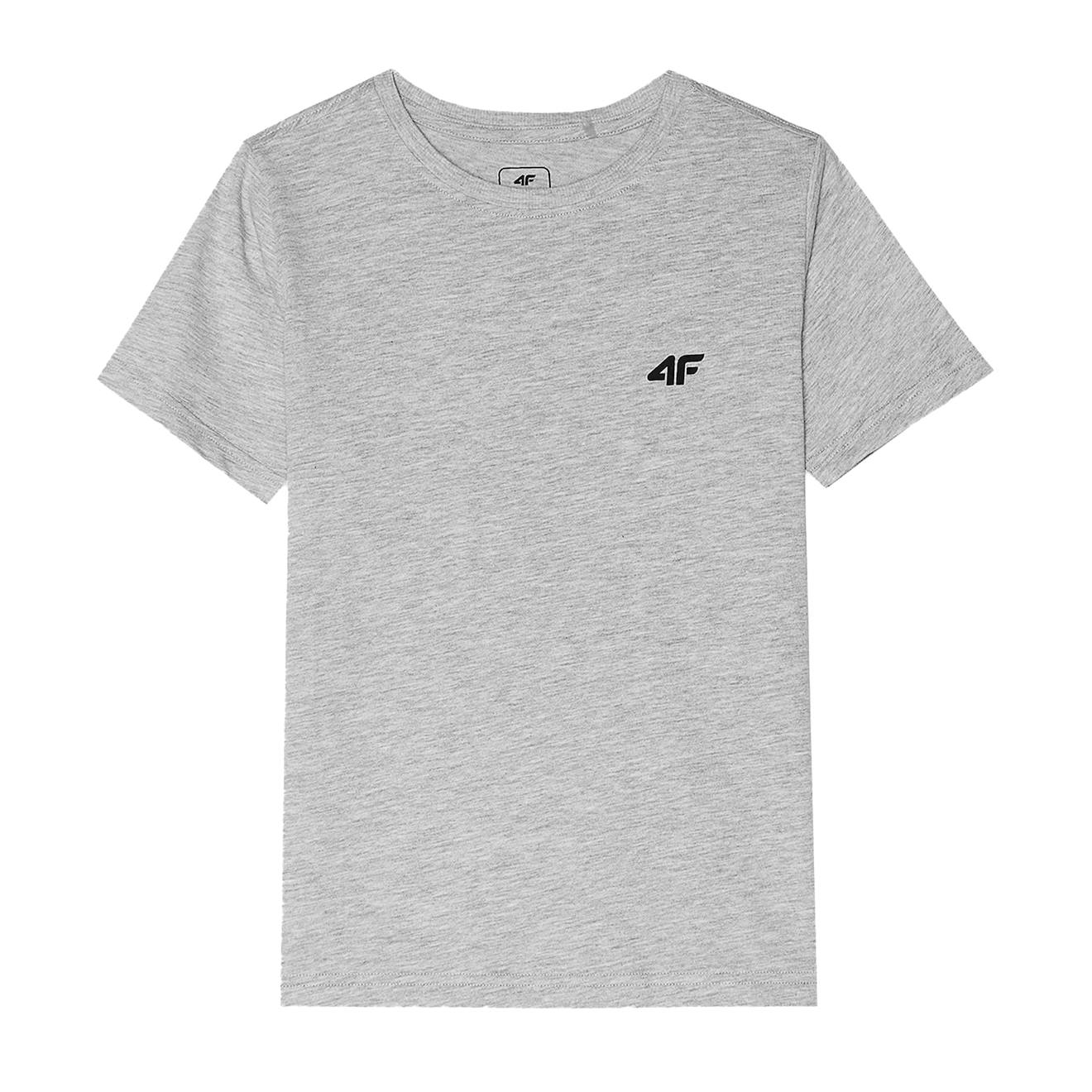T-shirt Coton Gris Clair Chiné