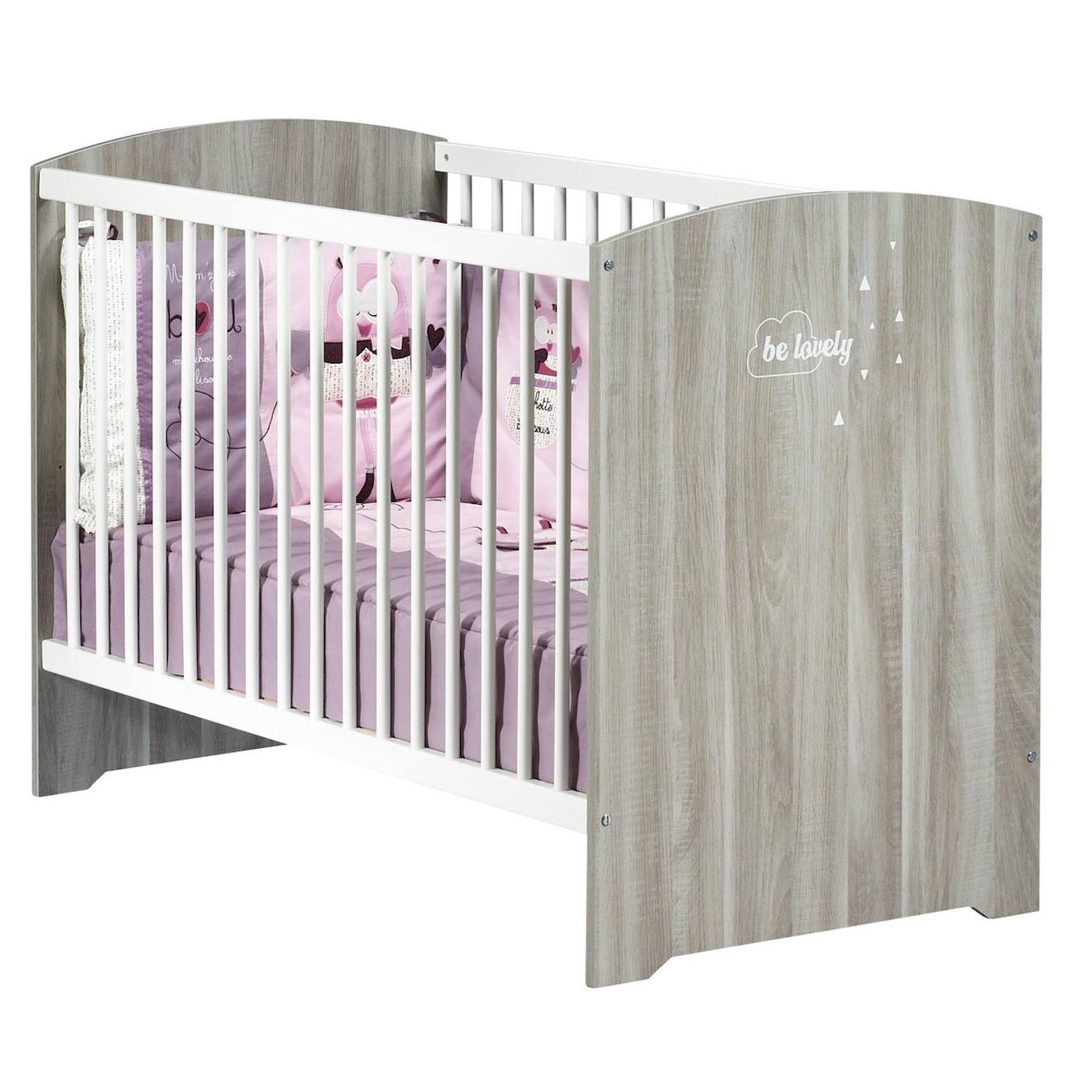 Lit Bébé À Barreaux Gris