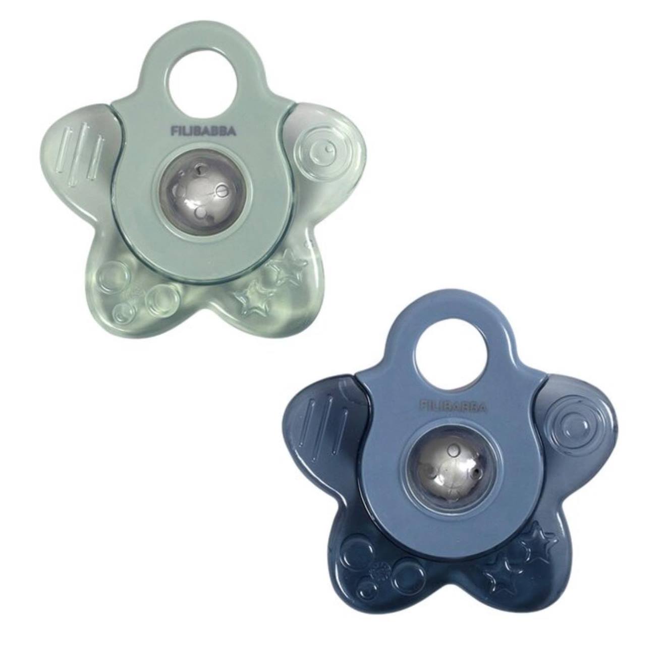 Lot De 2 Anneaux De Dentition Réfrigérants Étoiles Bleu