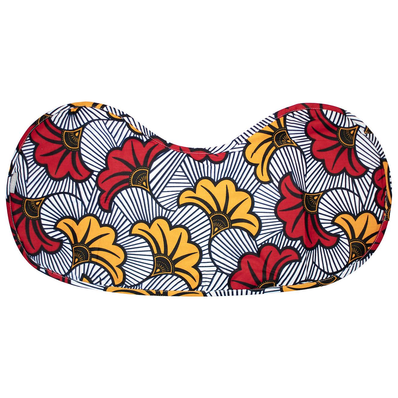 Bavoir D'épaule En Wax Fleurs De Mariage Rouge