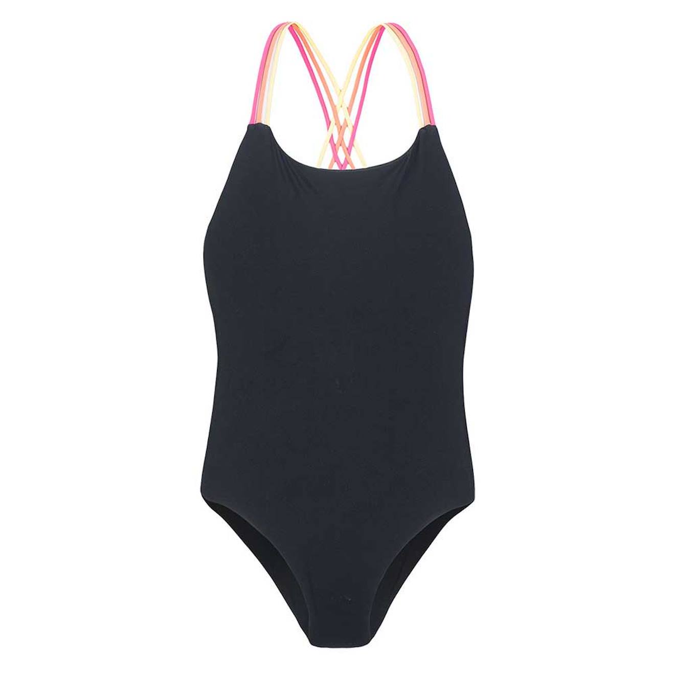 Maillot De Bain 1 Pièce Nylon Harma Noir / Fuchsia Pastel