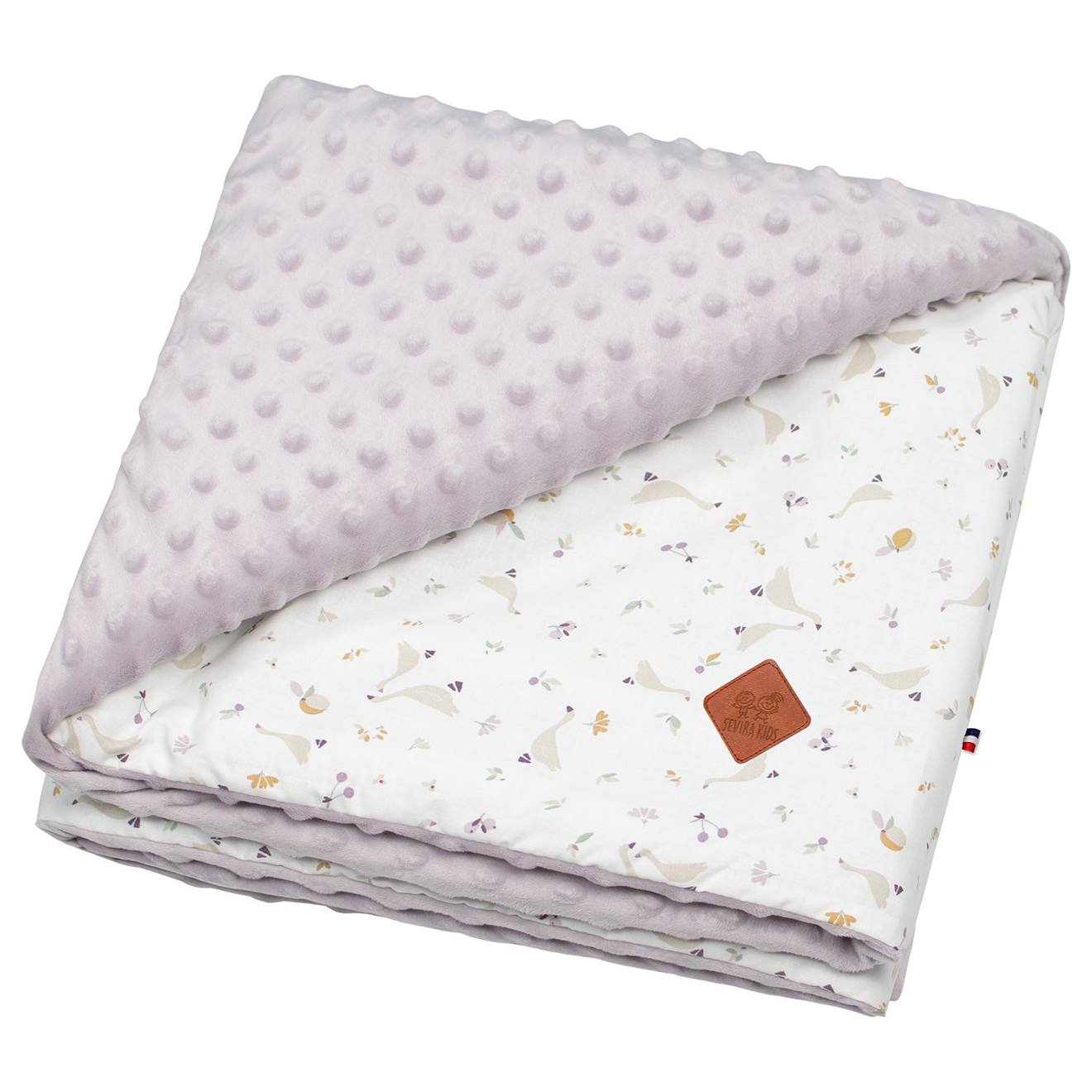 Couverture Réversible En Minky Sidonia Lilas