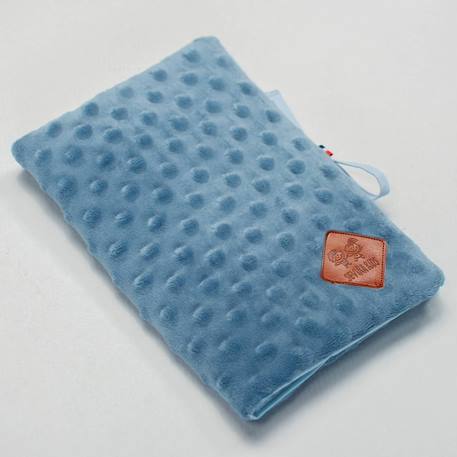 Protège carnet de santé en minky Bleu+Camel+Denim+Écru+Gris+Rose+Vert émeraude 10 - vertbaudet enfant 