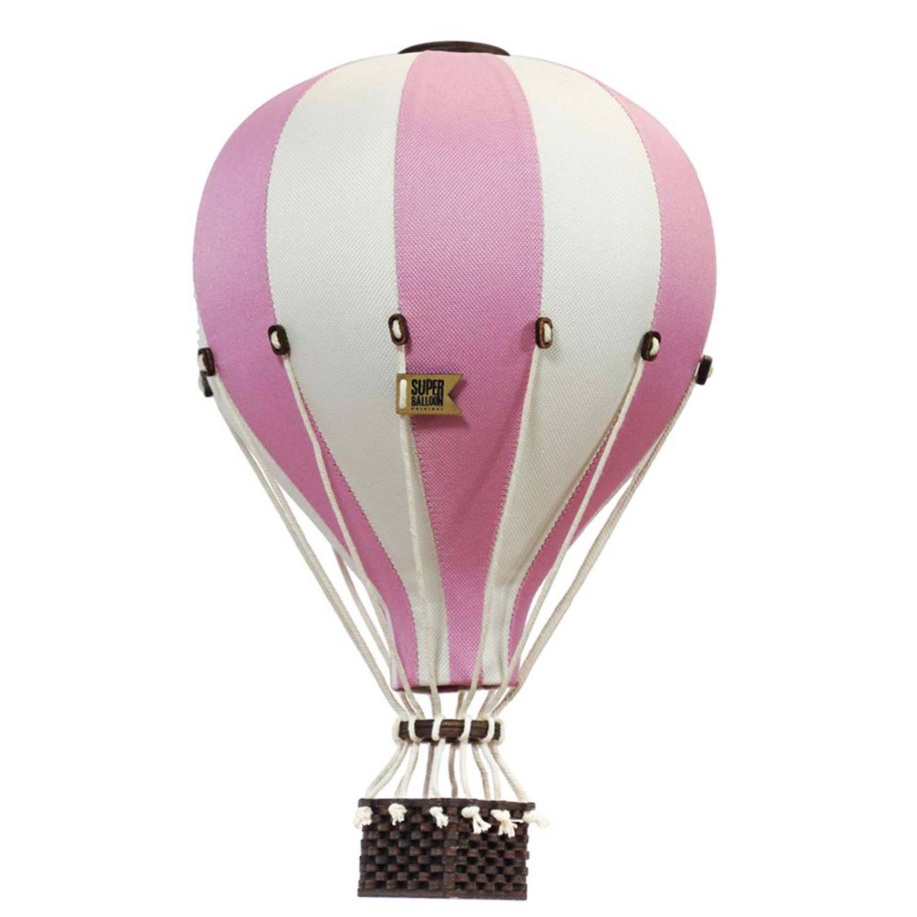 Montgolfière Décorative - Taille S Rose / Blanc