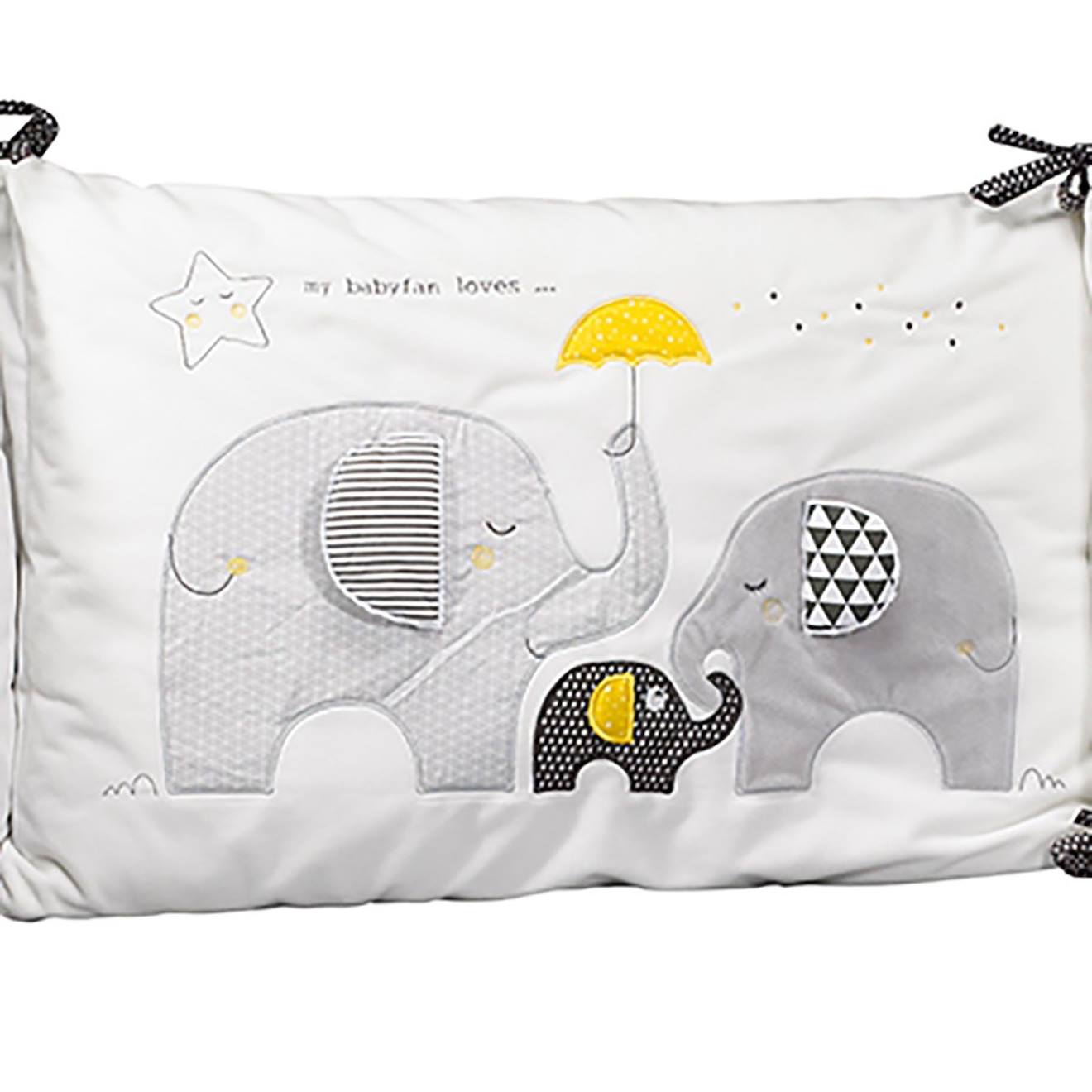 Tour De Lit Déhoussable En Coton - Babyfan Blanc (Sauthon) - Image 1