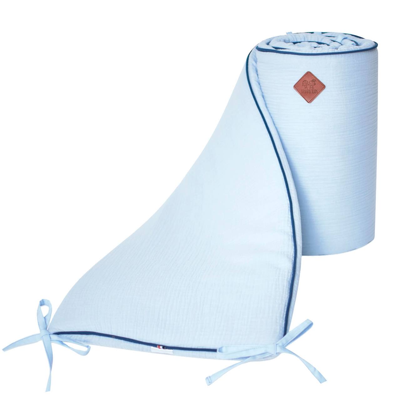 Tour De Lit Universel En Gaze De Coton Jeanne Bleu