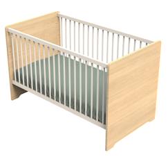 Chambre et rangement-Chambre-Lit bébé évolutif - little big bed en bois décor chêne miel - cannelle
